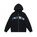Black Zip up Trapstar Hoodie